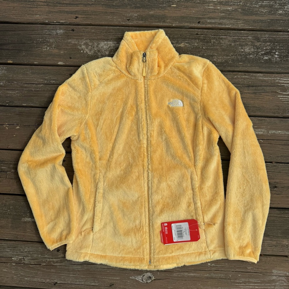 The North Face Women's Yellow Plush Fleece Jacket - Picture 2 of 7